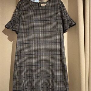 Calvin Klein Black and White Plaid Dress